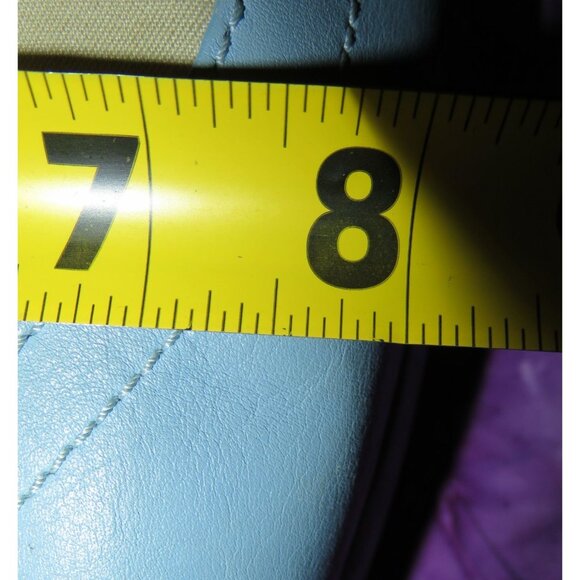 Coach 2004 Daisy Flap Hampton Cream Sateen & Blue and Tan Vachetta Leather - Picture 15 of 16